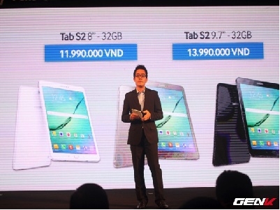 Galaxy Tab S2 ra mắt tại Việt Nam, giá gần 12 và 14 triệu đồng